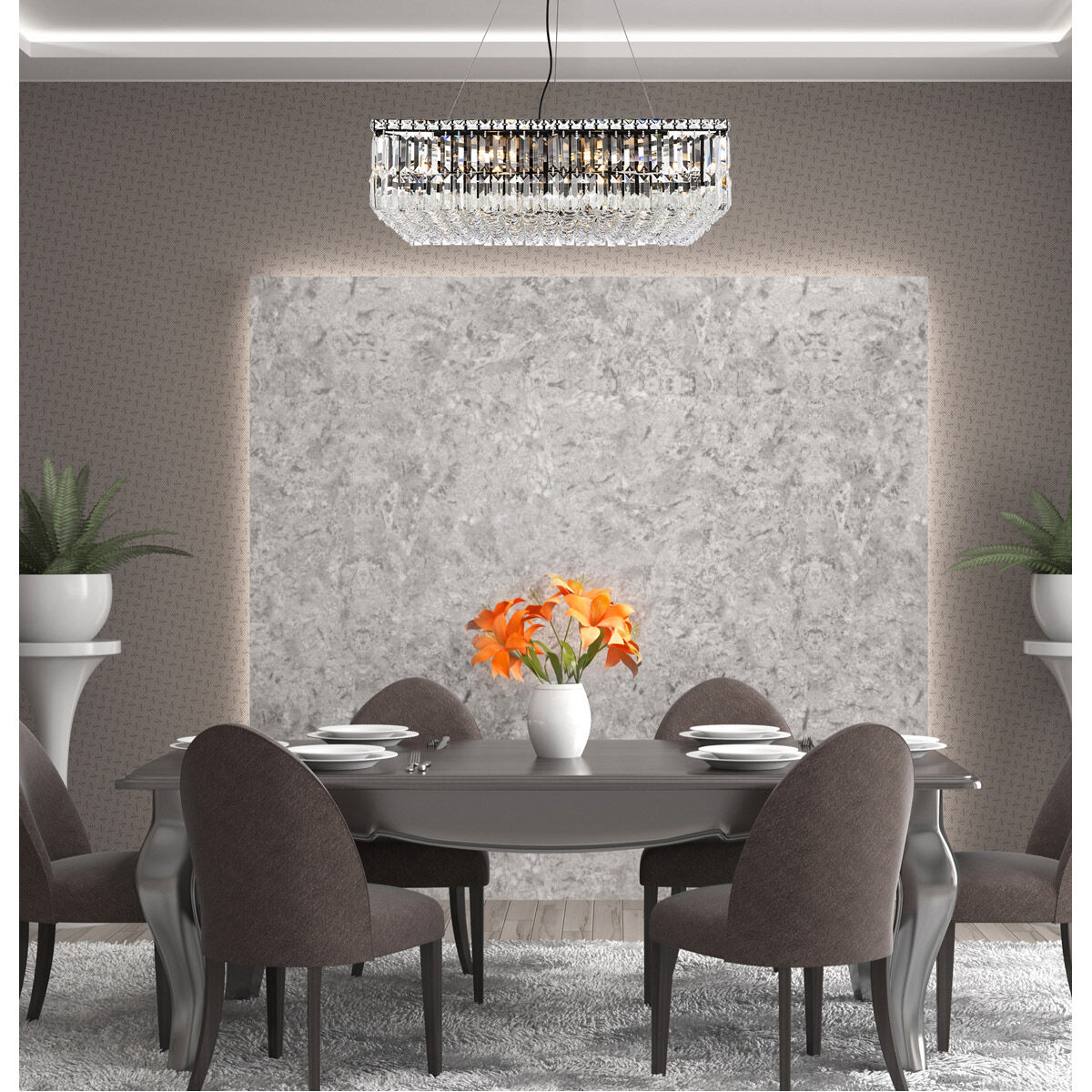 Maxime 12 Light 28 inch Black and Clear Chandelier Ceiling Light in Royal Cut