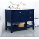Metropolis 42 X 22 X 34 inch Blue Vanity Sink Set