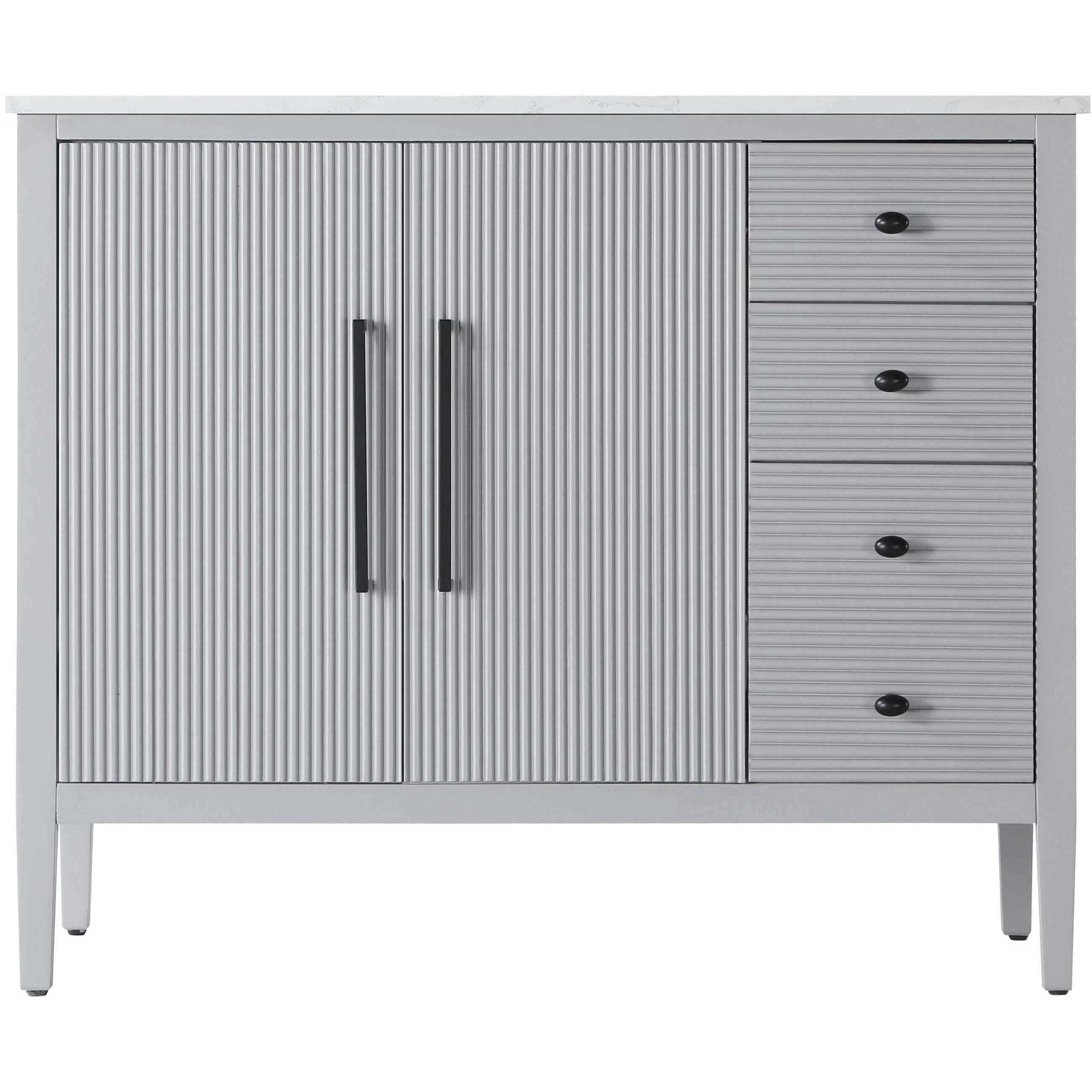 Blakely 42 X 34 inch Grey Bathroom Vanity Cabinet
