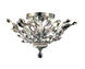 Orchid 4 Light 20 inch Chrome Flush Mount Ceiling Light in Royal Cut