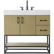 Caroline 36 X 34 inch Honey Brown Bathroom Vanity Cabinet