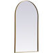 Ayra 40 X 24 inch Brass Mirror in 24 x 40