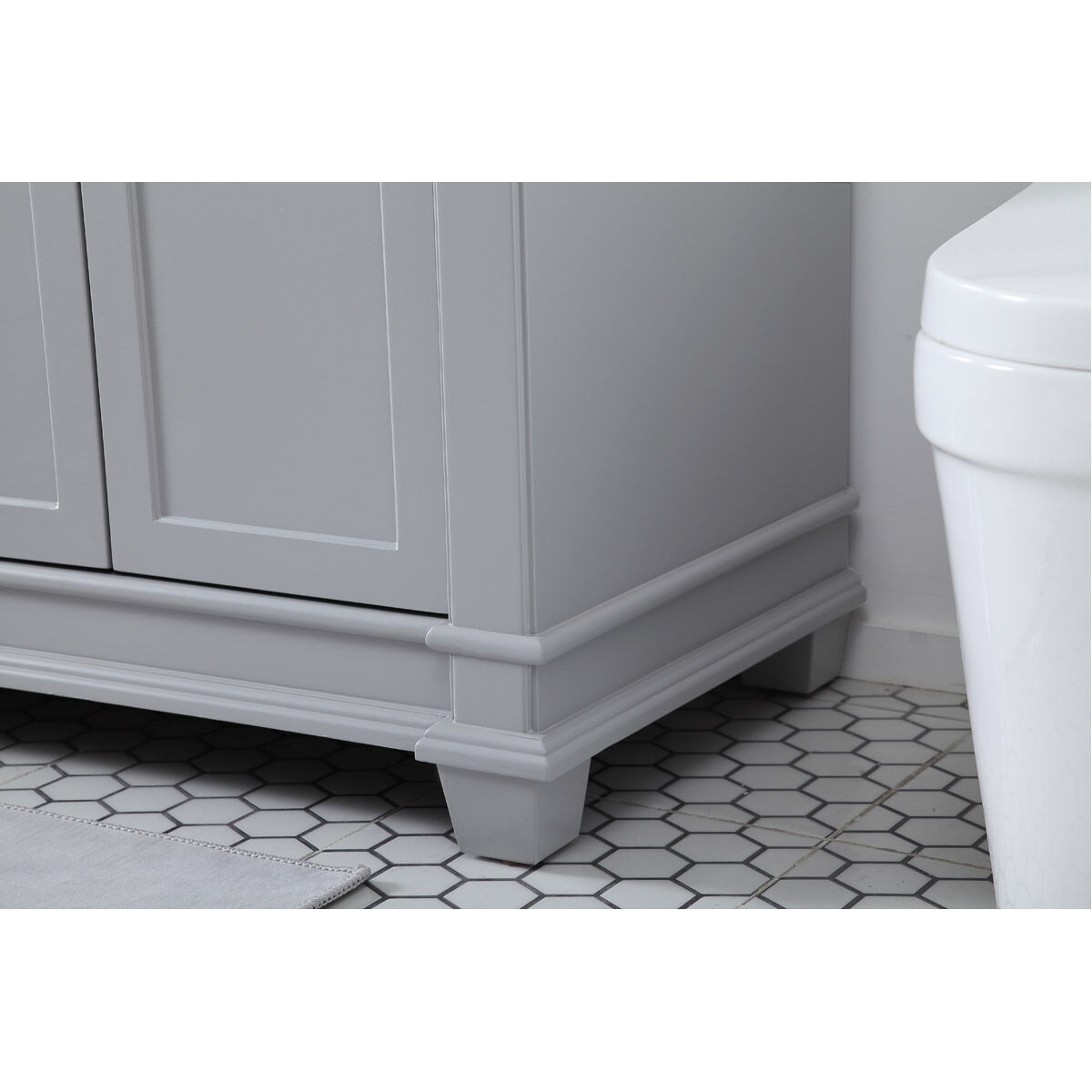 Wesley 72 X 21.5 X 35 inch Grey Vanity Sink Set in Gray