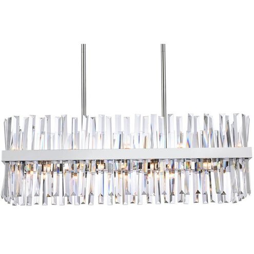 Serephina 20 Light 36 inch Chrome Linear Chandelier Ceiling Light