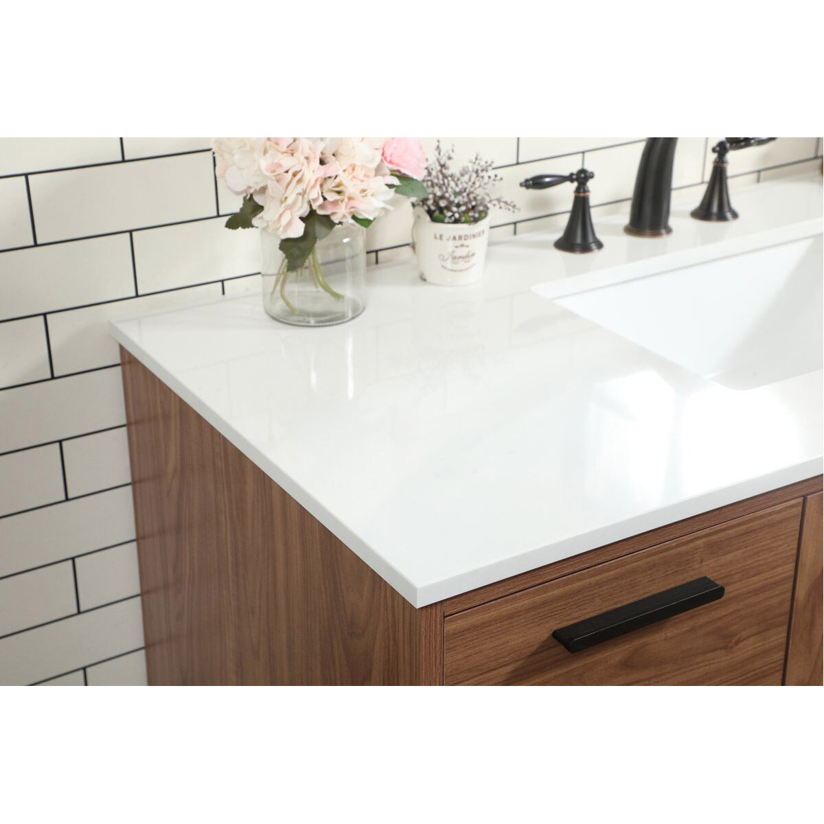 Baldwin 48 X 22 X 34 inch Walnut Brown Vanity Sink Set in Not Included