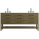 Karson 72 X 34 inch Chestnut Brown Bathroom Vanity Cabinet
