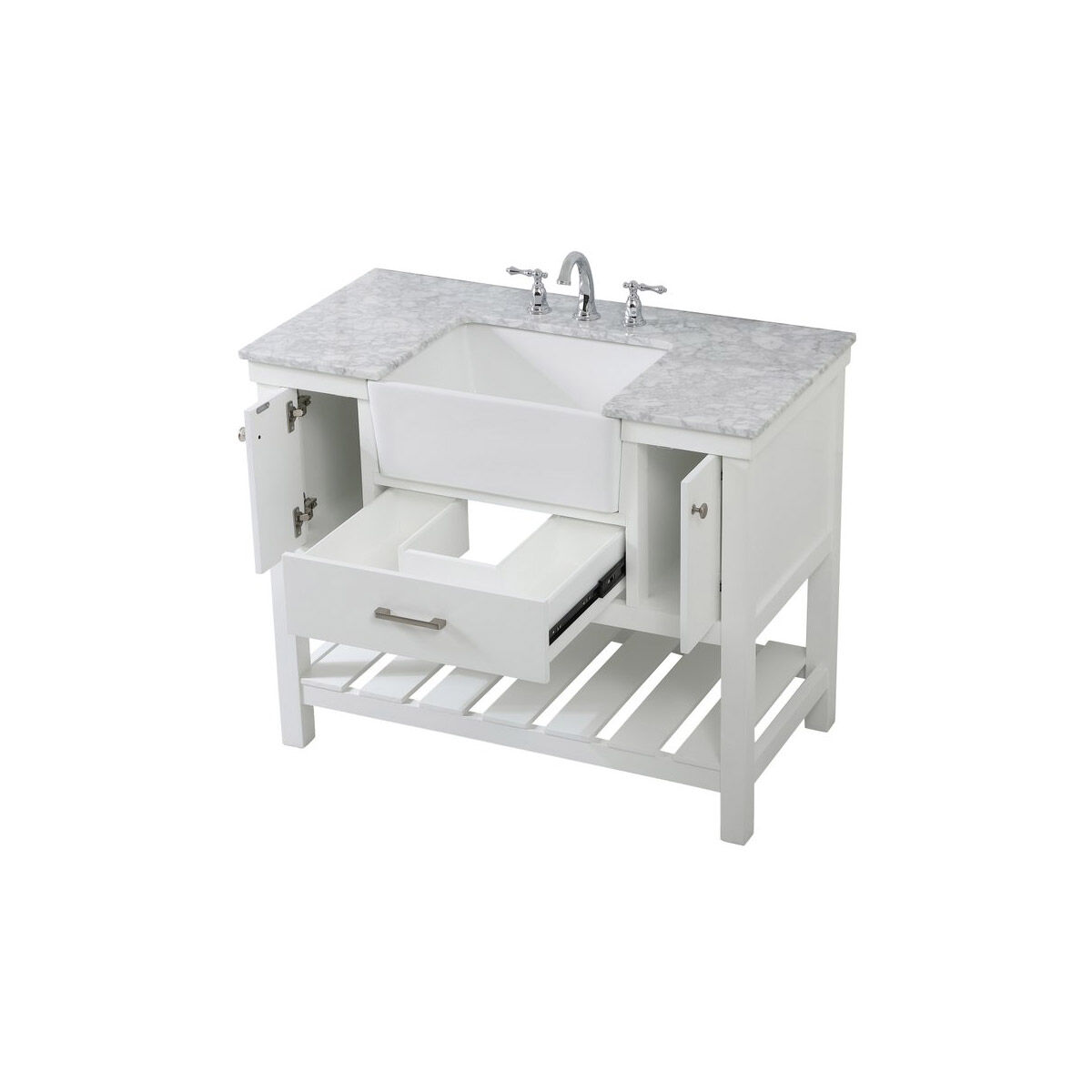 Clement 42 X 22 X 34 inch White Bathroom Vanity Cabinet