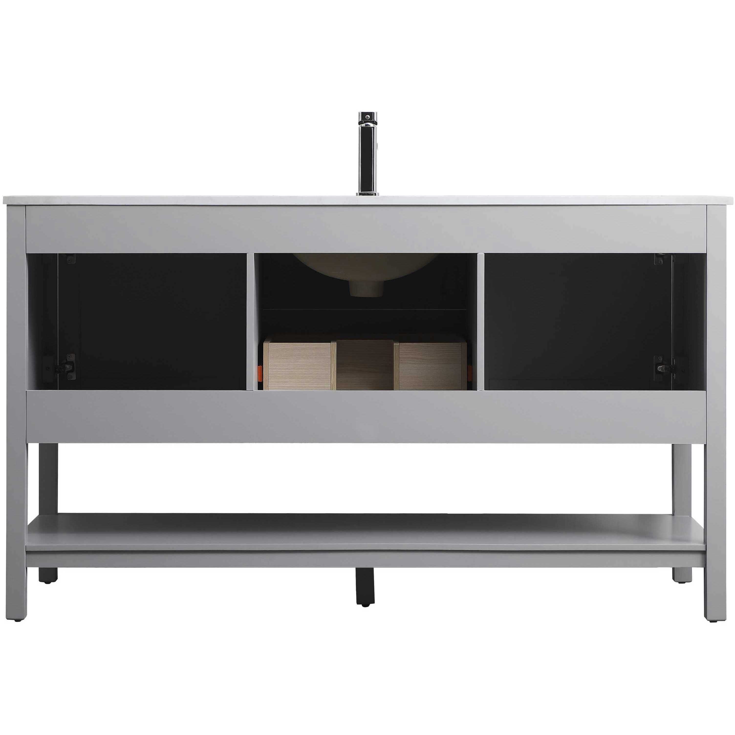 Heath 60 X 21.5 X 35 inch Grey Vanity Sink Set