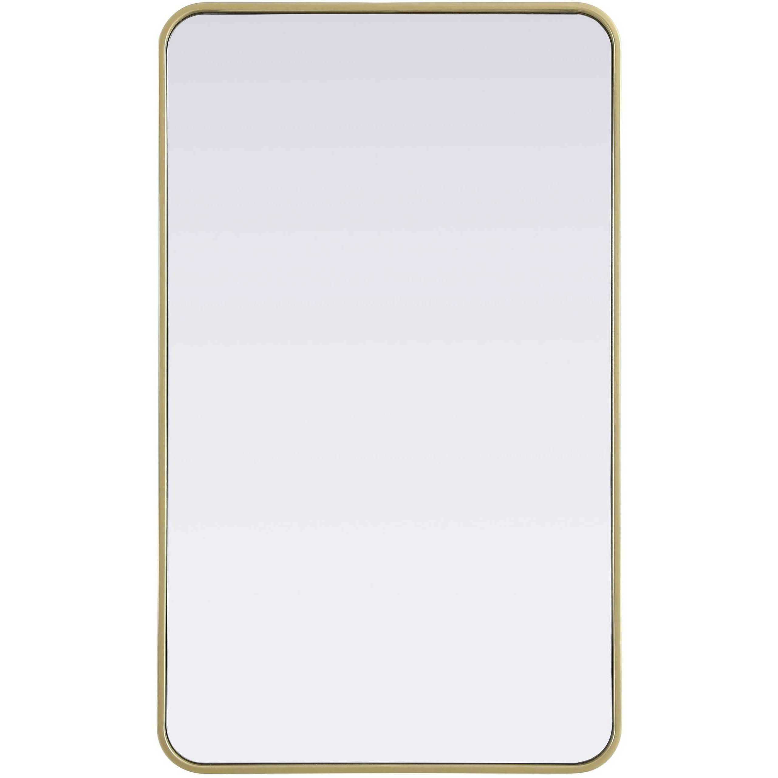 Remy 40 X 24 inch Brass Mirror