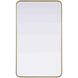 Remy 40 X 24 inch Brass Mirror