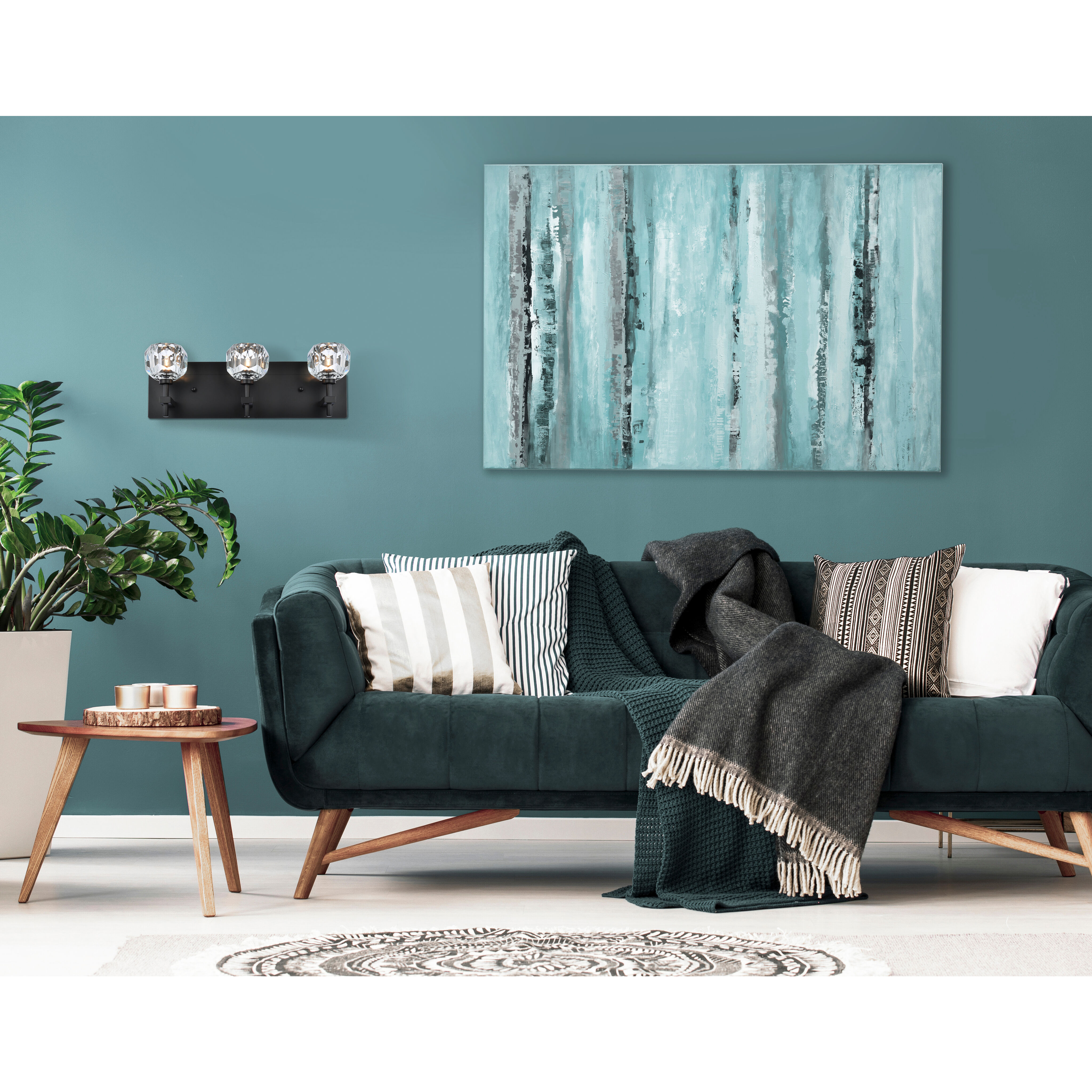 Graham 3 Light 18 inch Black Wall Sconce Wall Light