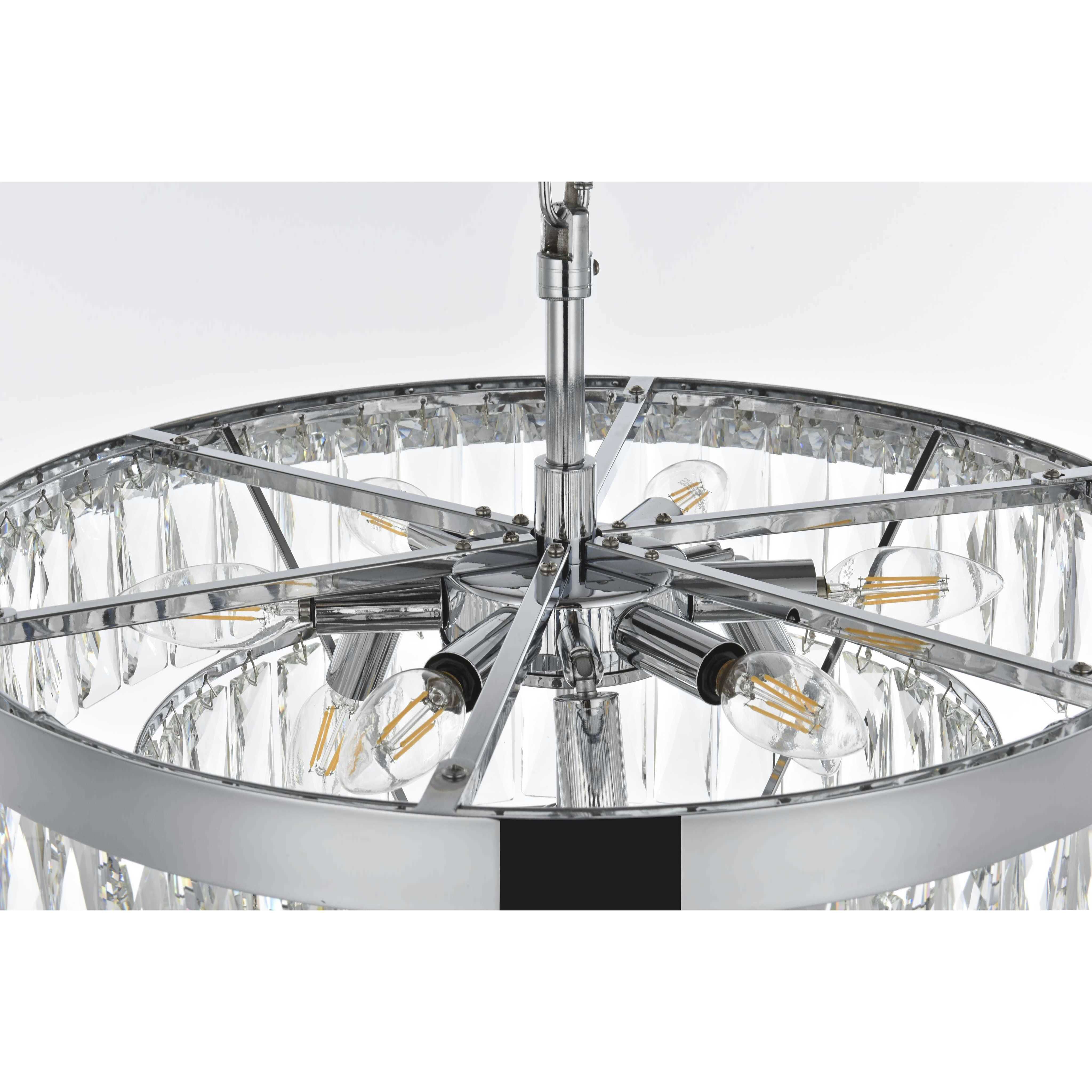 Josephine 10 Light 20 inch Chrome Chandelier Ceiling Light