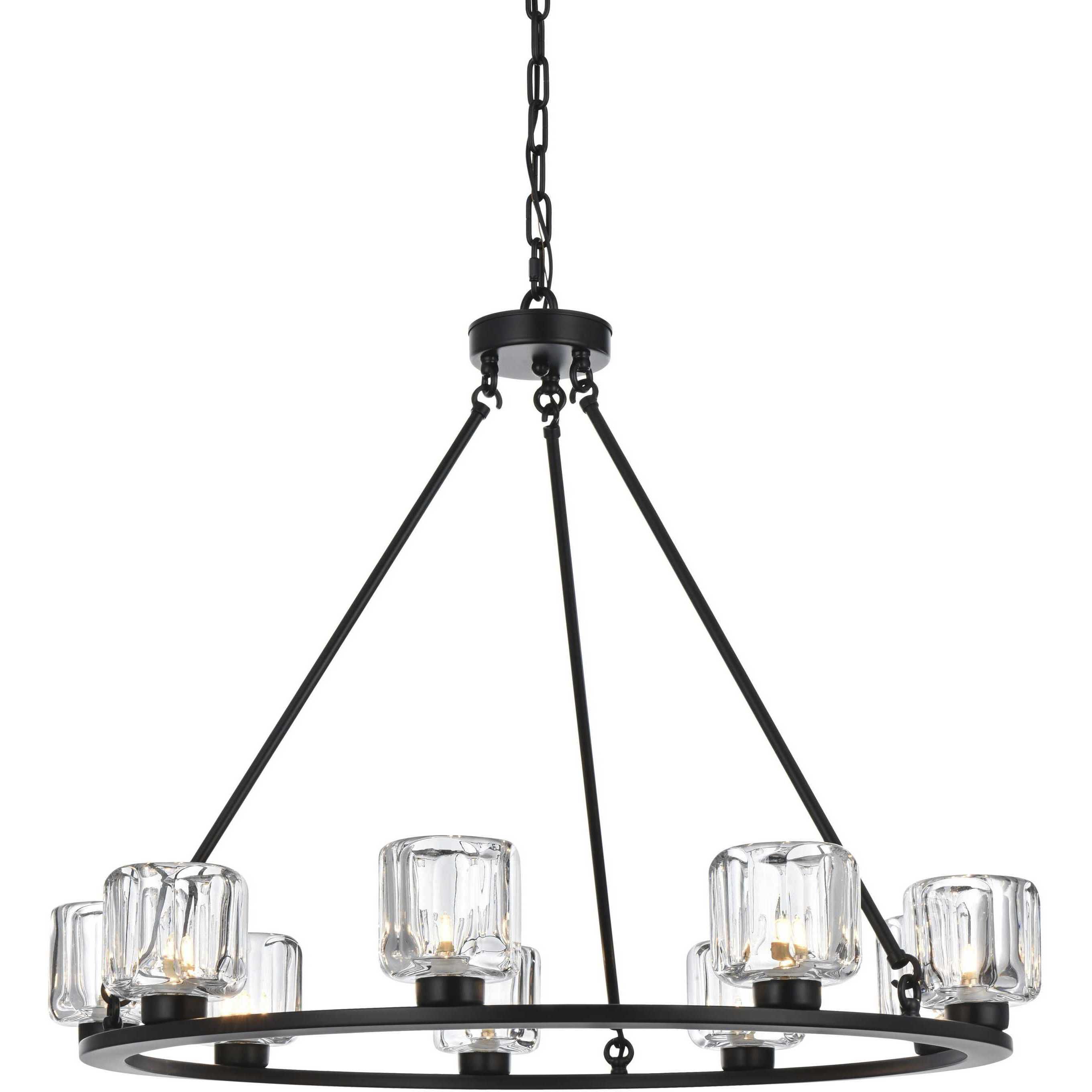 Cadence 9 Light 32 inch Black Chandelier Ceiling Light