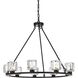 Cadence 9 Light 32 inch Black Chandelier Ceiling Light