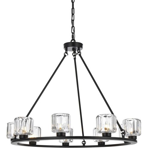 Cadence 9 Light 32 inch Black Chandelier Ceiling Light