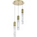 Aurora 3 Light 16 inch Satin Gold Chandelier Ceiling Light