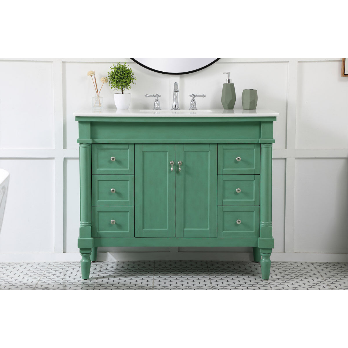 Lexington 42 X 22 X 35 inch Vintage Mint Vanity Sink Set