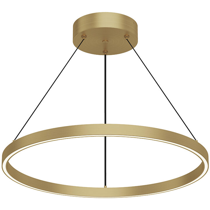 Cerchio LED 23.63 inch Brushed Gold Pendant Ceiling Light