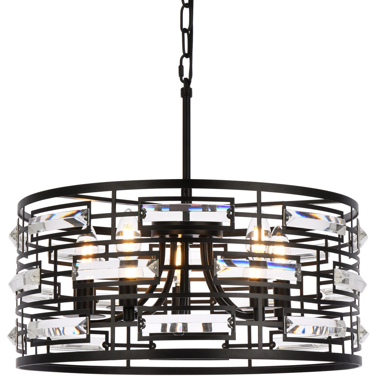 Kennedy 5 Light 19 inch Black Pendant Ceiling Light