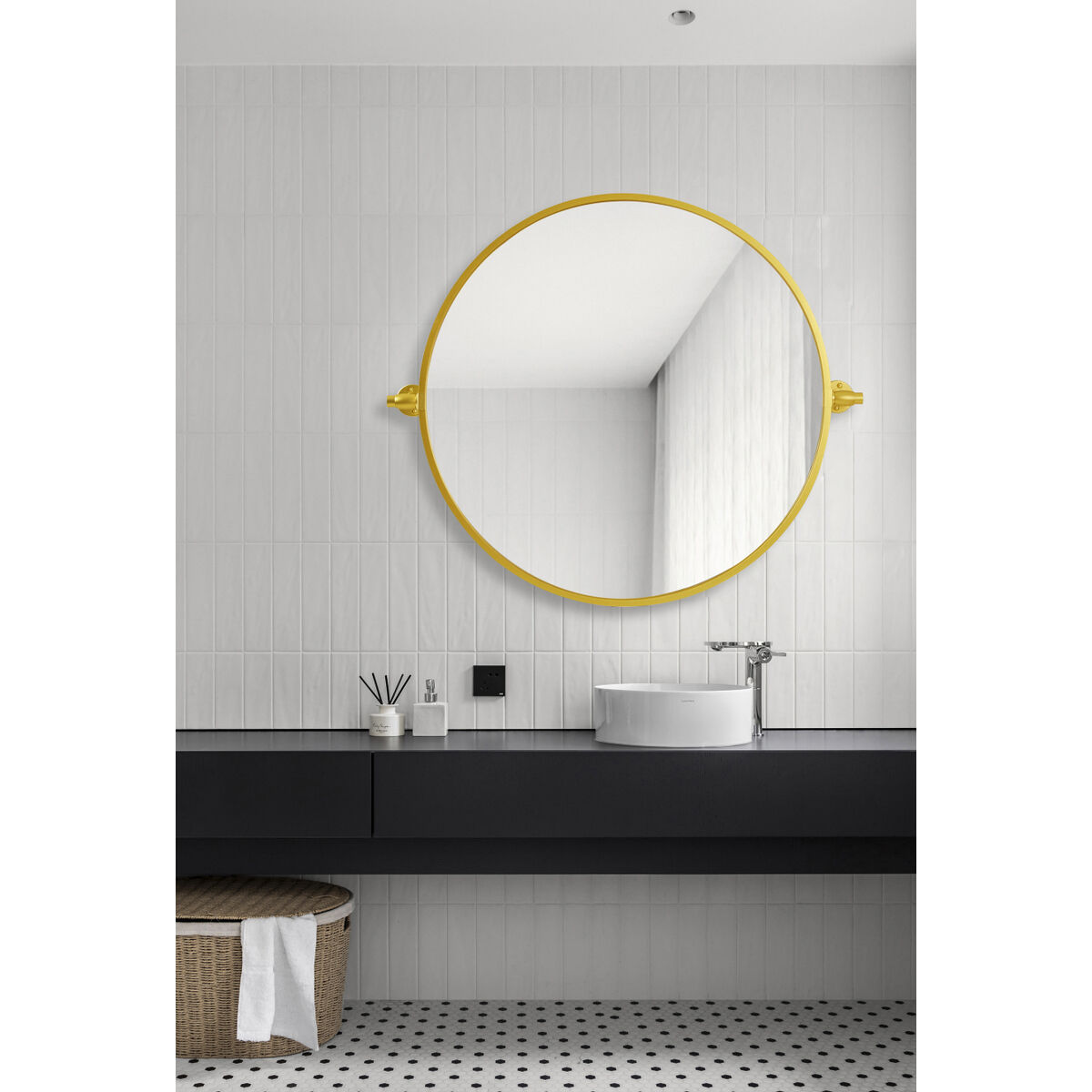 Everly 24 X 24 inch Gold Mirror