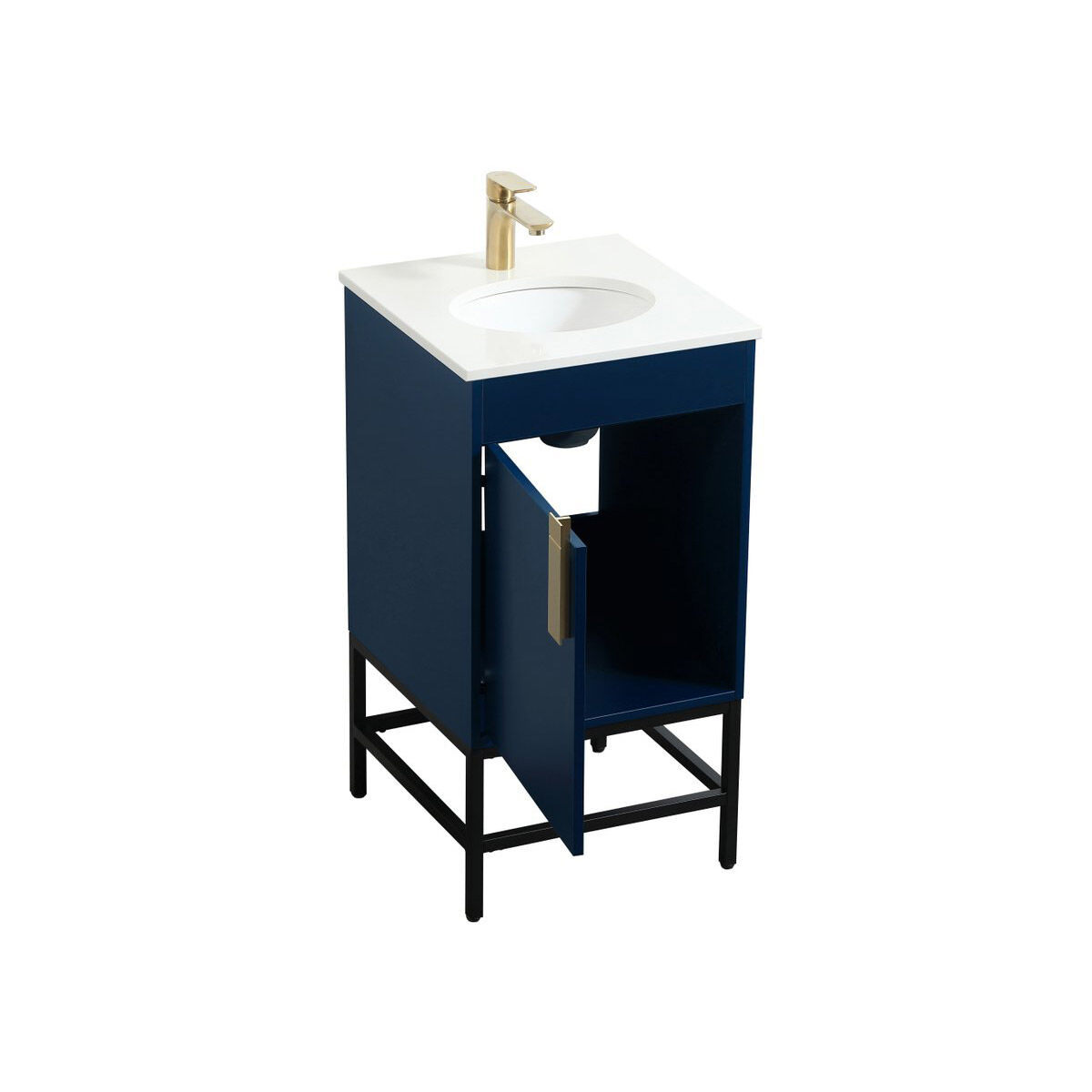 Eugene 19 X 18 X 33.5 inch Blue Vanity Sink Set