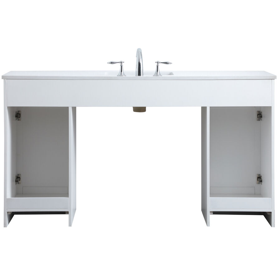 Cooper 60 X 19 X 34 inch White Vanity Sink Set