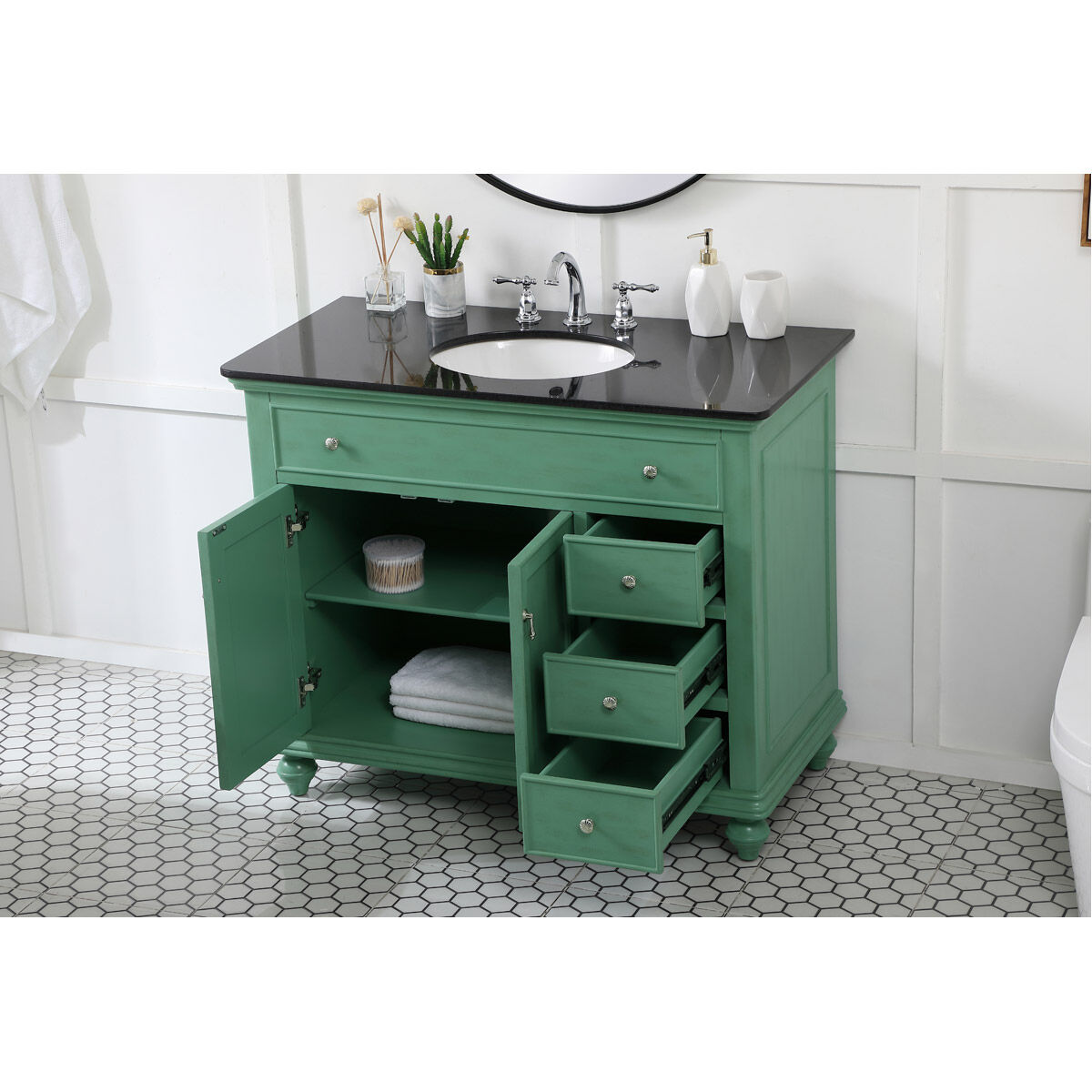 Otto 42 X 21 X 35 inch Vintage Mint Vanity Sink Set