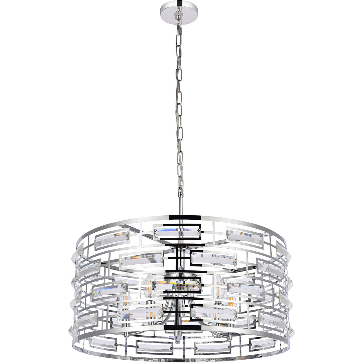 Kennedy 5 Light 24 inch Chrome Pendant Ceiling Light