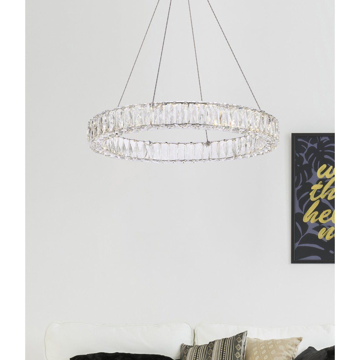 Monroe 1 Light 26 inch Chrome Pendant Ceiling Light