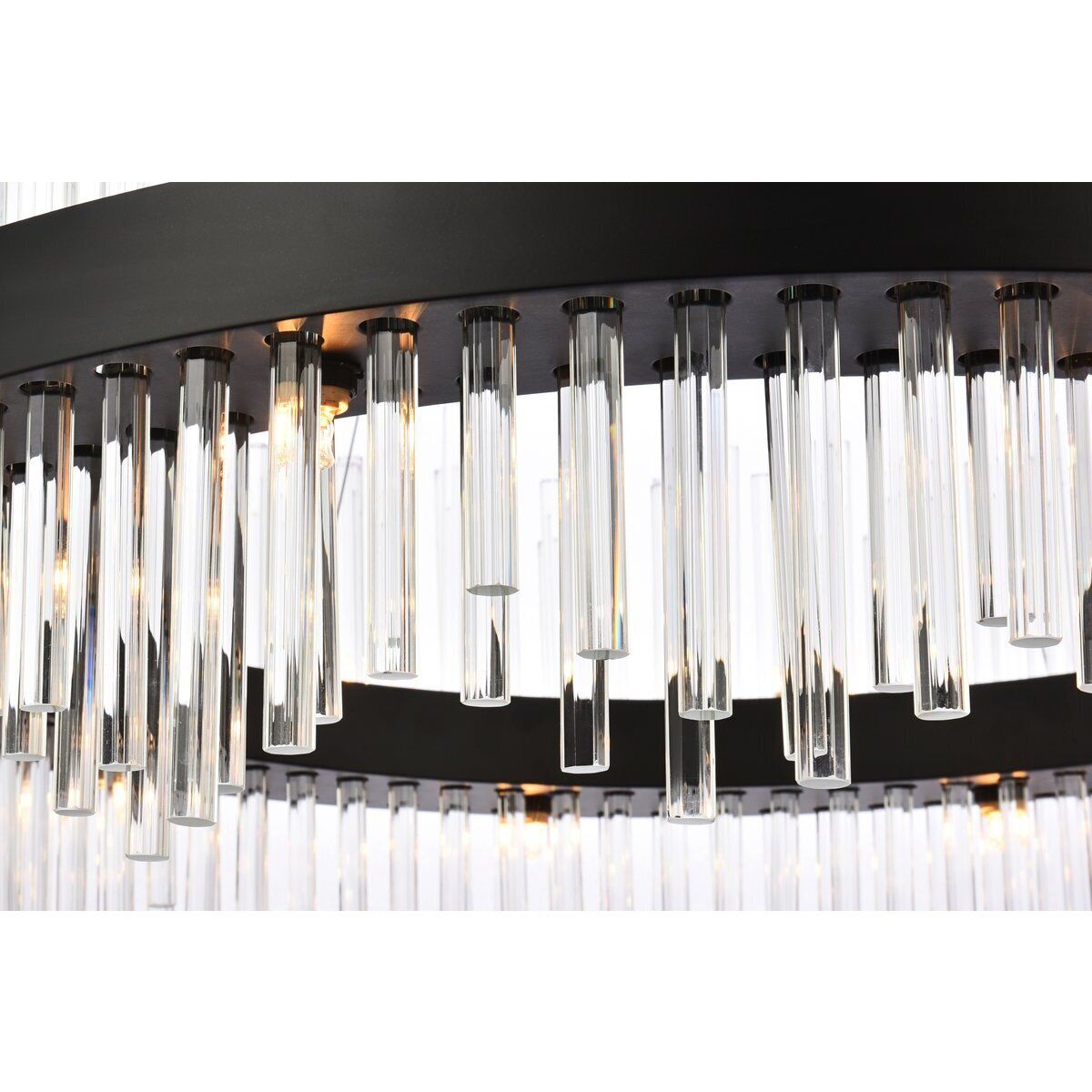 Dallas 20 Light 36 inch Black Chandelier Ceiling Light