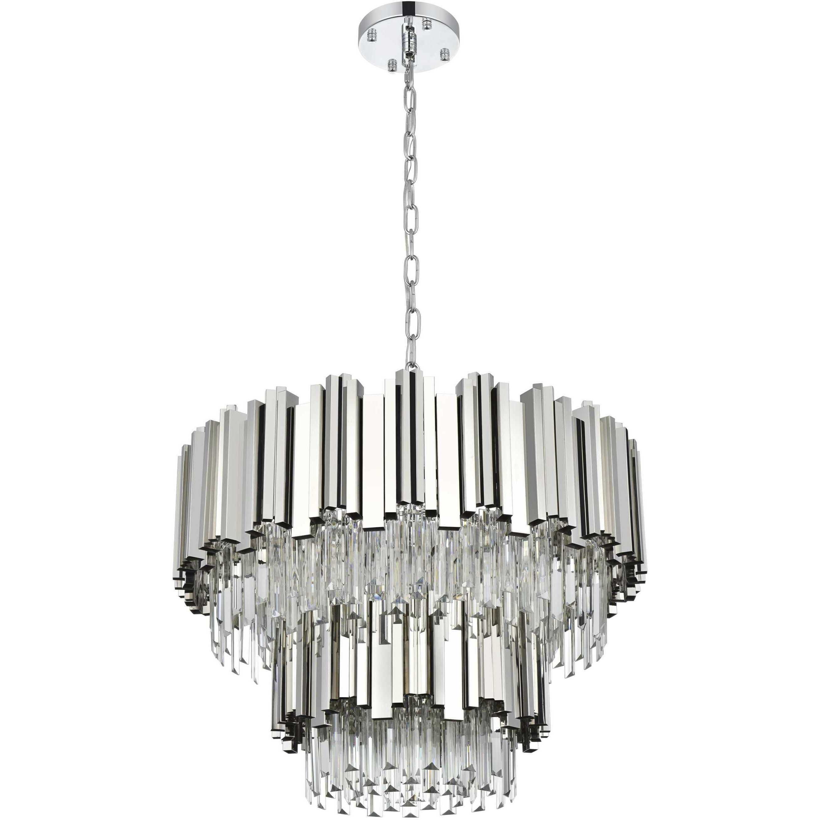 Willow 8 Light 24 inch Chrome Chandelier Ceiling Light