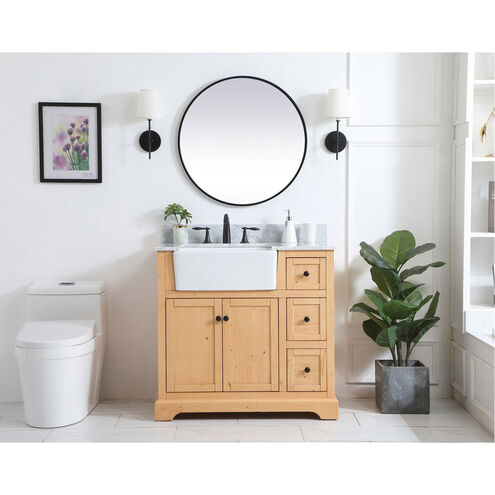 Franklin 36 X 22 X 35 inch Natural Wood Bathroom Vanity Cabinet