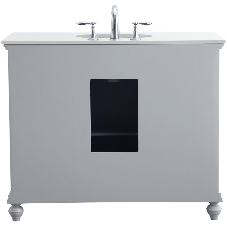 Otto 42 X 21 X 35 inch Grey Vanity Sink Set