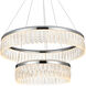 Rune 2 Light 24 inch Chrome Chandelier Ceiling Light