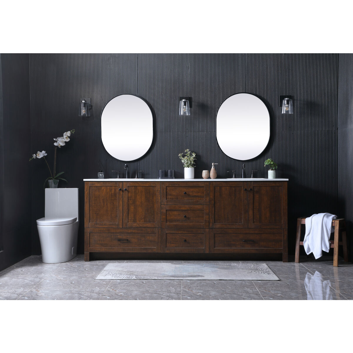 Soma 84 X 19 X 34 inch Expresso Vanity Sink Set