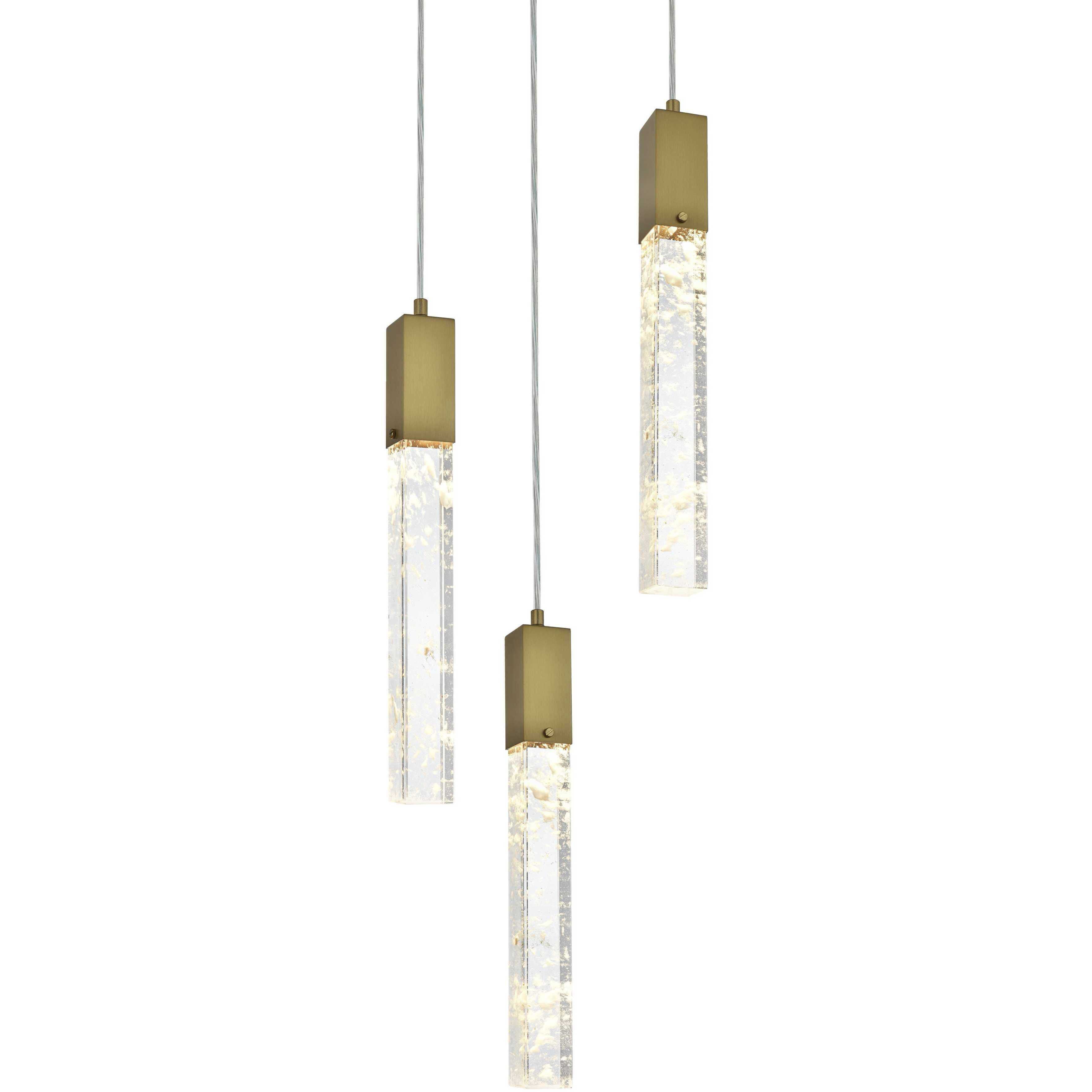 Aurora 3 Light 16 inch Satin Gold Chandelier Ceiling Light