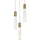 Aurora 3 Light 16 inch Satin Gold Chandelier Ceiling Light