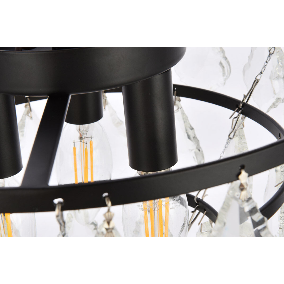 Ella 3 Light 12 inch Black Flush Mount Ceiling Light