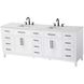 Virginia 84 X 35 inch White Bathroom Vanity Cabinet