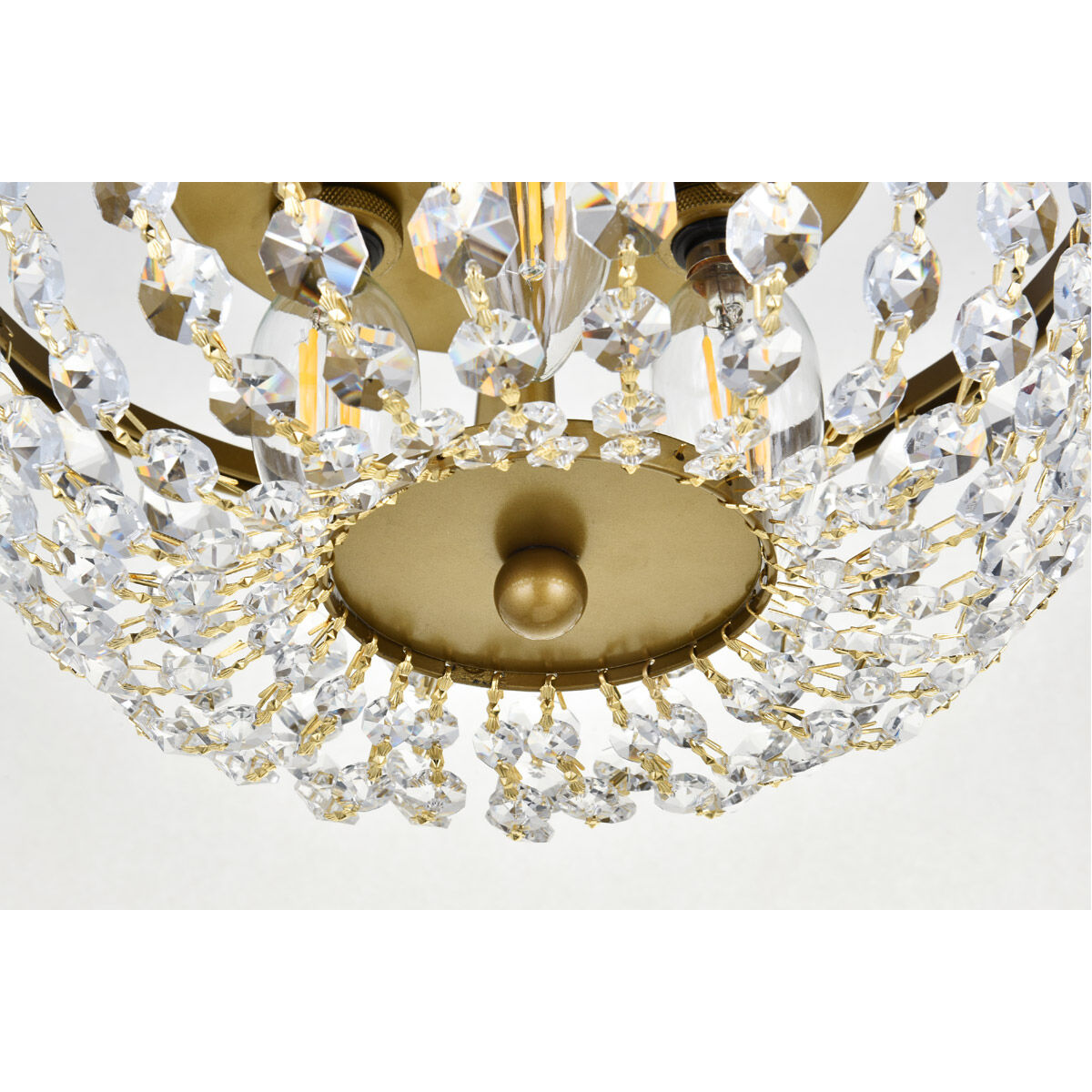 Cora 3 Light 10 inch Brass Flush Mount Ceiling Light
