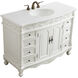 Bordeaux 48 X 22 X 36 inch Antique White Vanity Sink Set