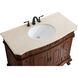 Danville 42 X 42 X 36 inch Teak and Antique Bronze Vanity Sink Set