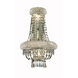 Primo 4 Light 12 inch Silver and Clear Mirror Wall Sconce Wall Light in Royal Cut
