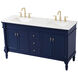 Lexington 60 X 22 X 35 inch Blue Vanity Sink Set