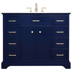 Americana 42 X 22 X 35 inch Blue Vanity Sink Set