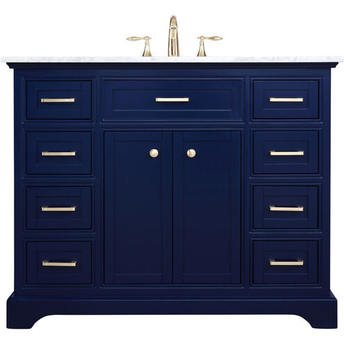 Americana 42 X 22 X 35 inch Blue Vanity Sink Set