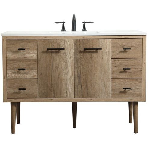 Cyrus 48 X 22 X 34 inch Natural Oak Vanity Sink Set