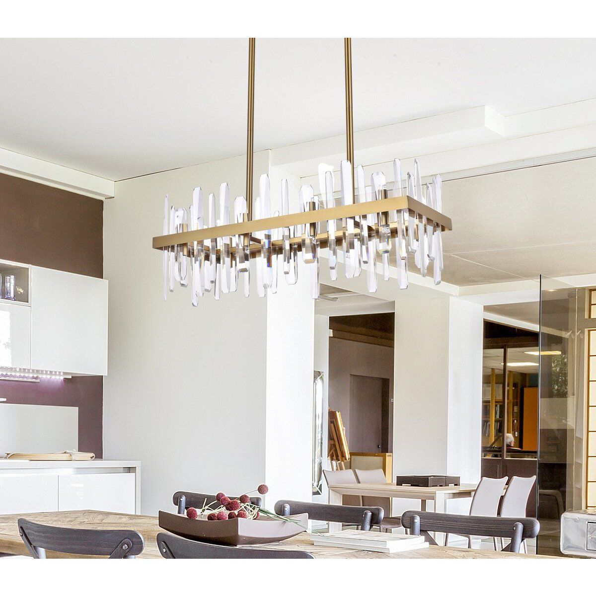 Elegant Lighting 2200G30SG Serena 16 Light 30 inch Satin Gold