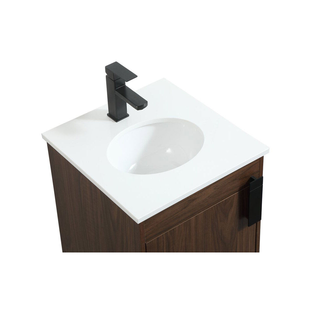 Eugene 19 X 18 X 33.5 inch Walnut Vanity Sink Set