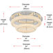 Bowen 2 Light 26 inch Chrome Flush Mount Ceiling Light